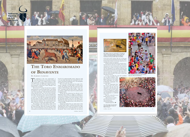 ‘La Divisa’ revista del Club Taurino de Londres dedica un especial al festejo
benaventano